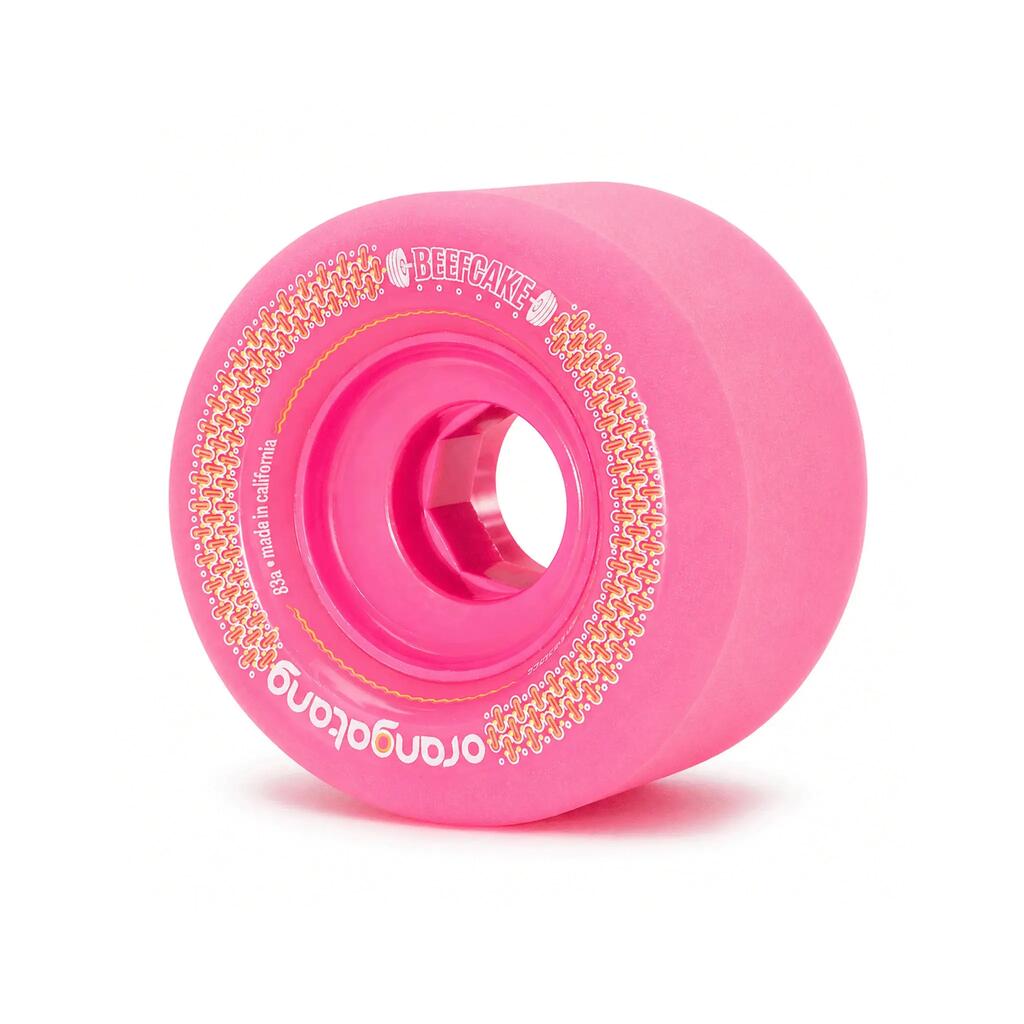 Beefcake Wheels 73MM - Skateboard Wheels 83A - Pink - Perfect for Cru