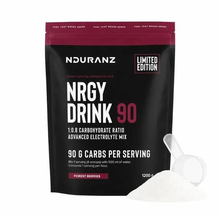 Nrgy Drink 90 Forest Berries Kohlenhydrate Triathlon Laufen Rad Nduranz 1,2 kg 10/11