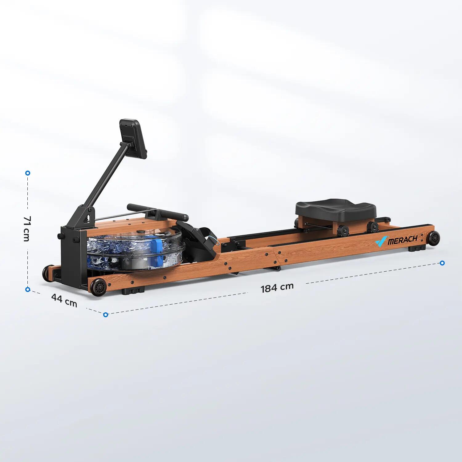 Rameur à Eau Pliable -  R28 MERACH - Carte Interactive/Jeux d'APP - Bluetooth 4/9