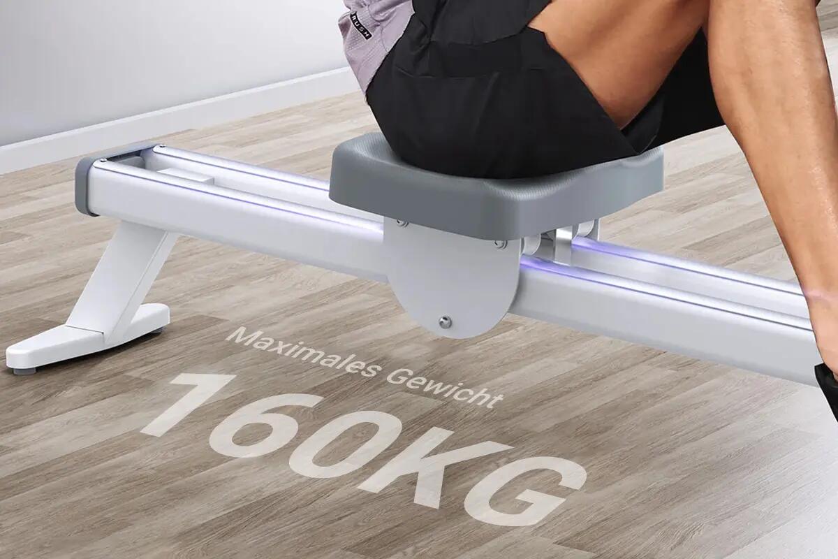 Leise Rudergerät, 16 Stufen Magnet-Widerstand, App, klappbar bis 158kg 2/7