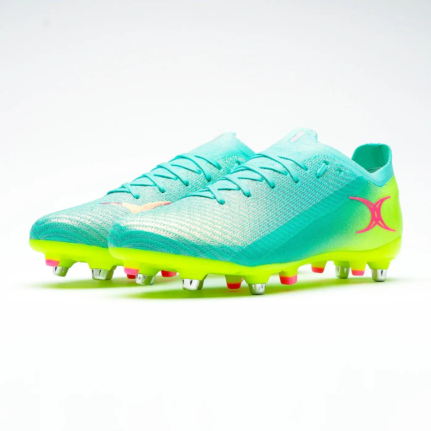 Gilbert Speedstar 6s Blau Türkis Und Grün Rugbyschuhe 6/7