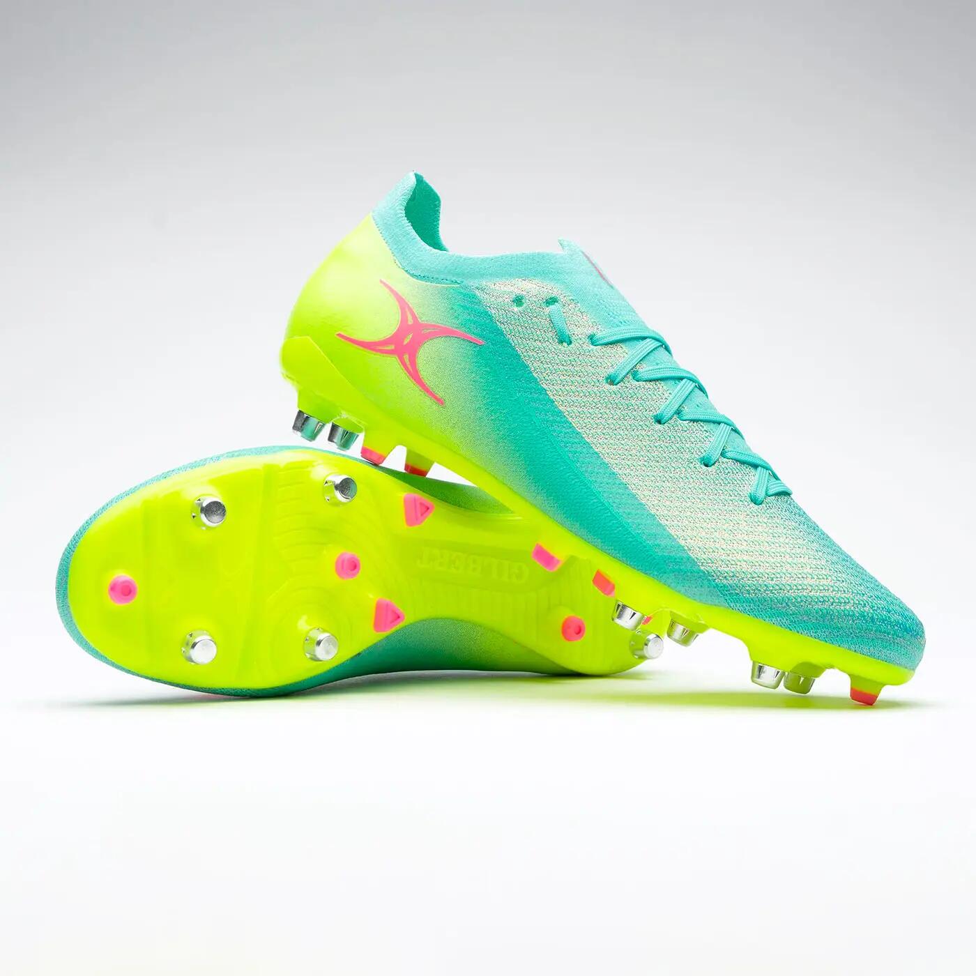 Gilbert Speedstar 6s Blau Türkis Und Grün Rugbyschuhe 5/7
