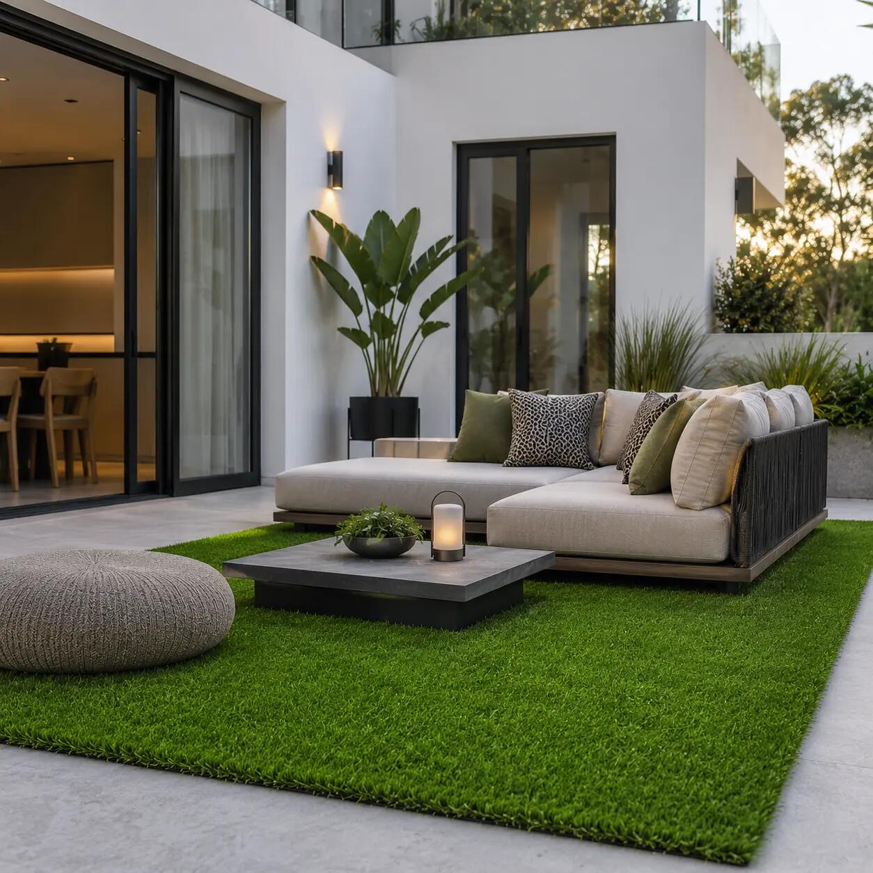 Lorvik Premium Gazon Synthétique Haute Densité 40 mm — 1×5 m (5 m²) Extérieur 4/7