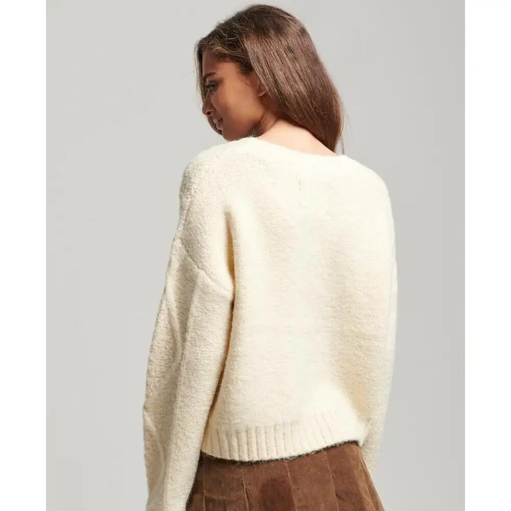 Pull Blanc Femme Superdry Chunky 4/6