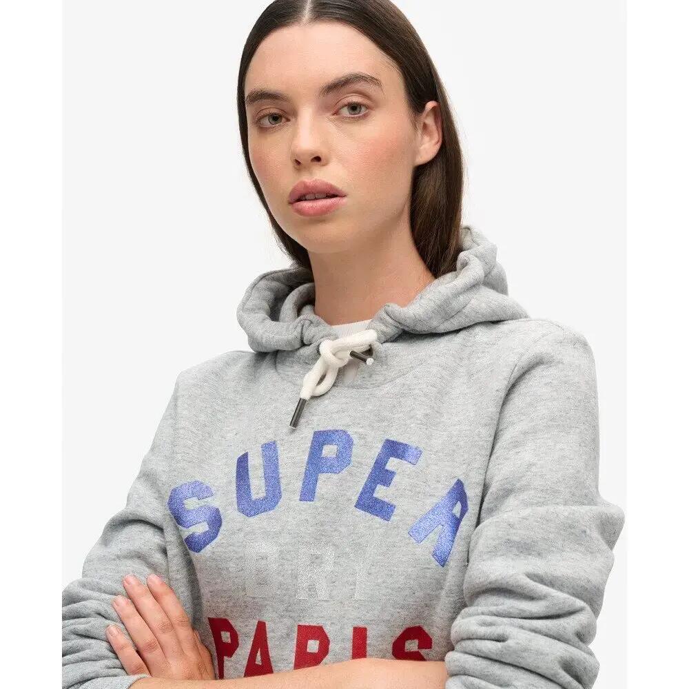 Bluza z kapturem z błyszczącym logo graficznym 5/6