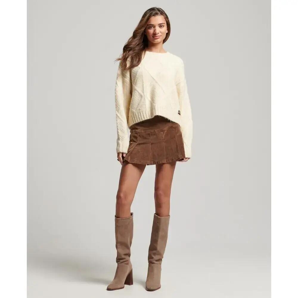Pull Blanc Femme Superdry Chunky 3/6