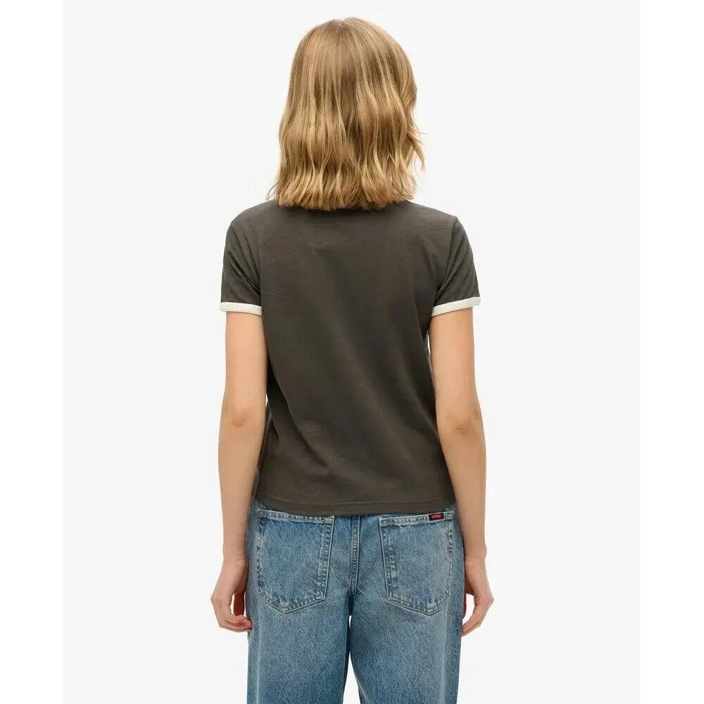 T-shirt ajustado Ath Ess Ringer em algodão orgânico. 3/5
