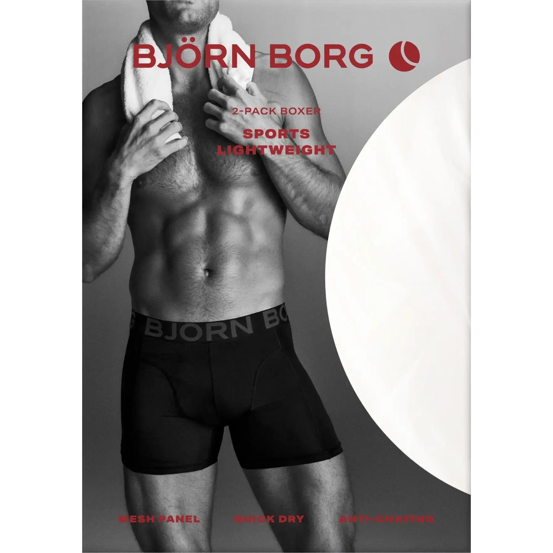 Multi-Sport Heren Sports 2-Pack Microfiber Long Boxers Zwart 4/5