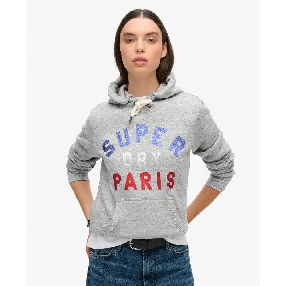Bluza z kapturem z błyszczącym logo graficznym 2/6
