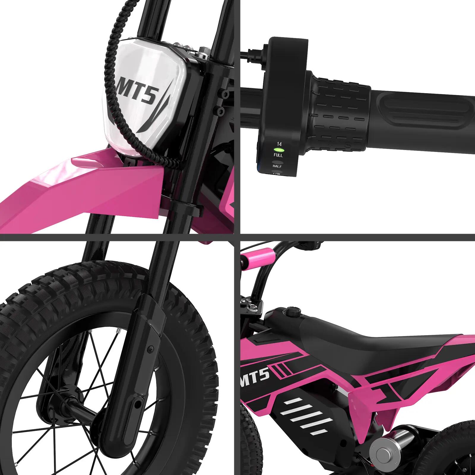 Moto électrique enfant MT5 12", moteur 150W, batterie lithium, 2 vitesses 5/7