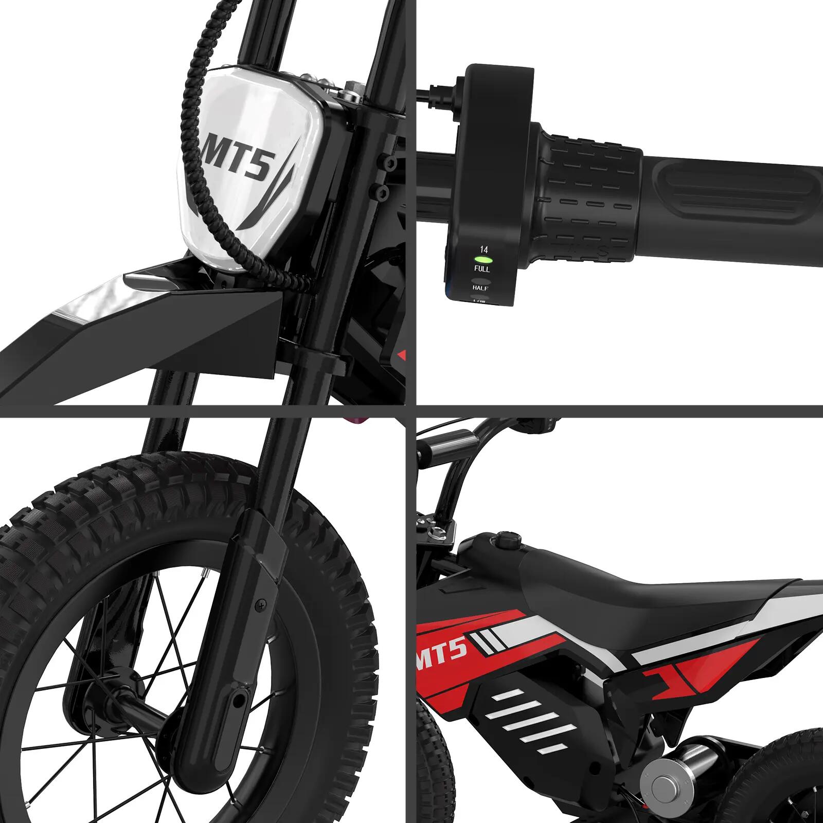 Moto elétrica infantil MT5 12", motor 150W, bateria lítio, 2 velocidades 5/7