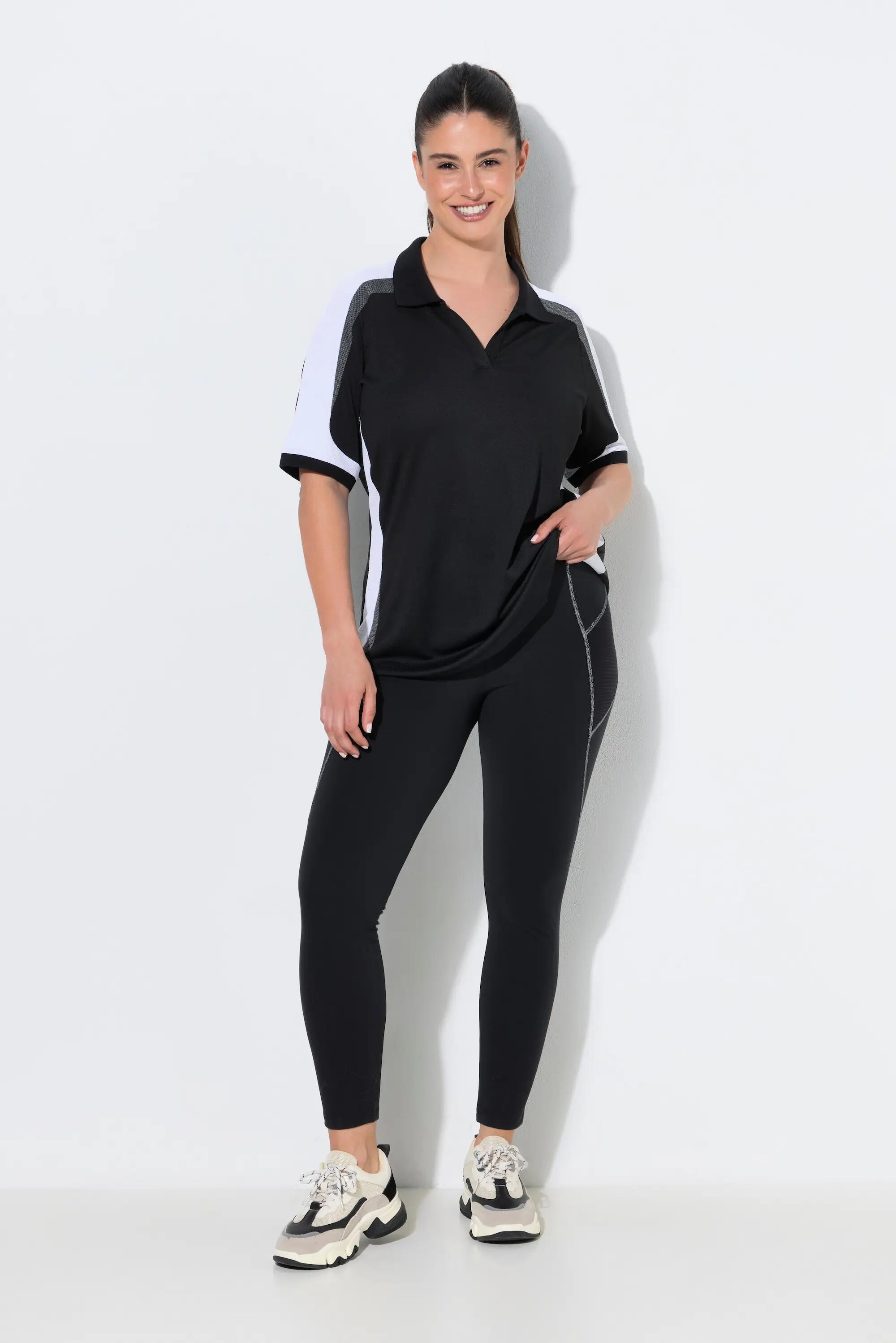 Dames Sportlegging reflecterende banden mesh zakken gerecycled 5/6