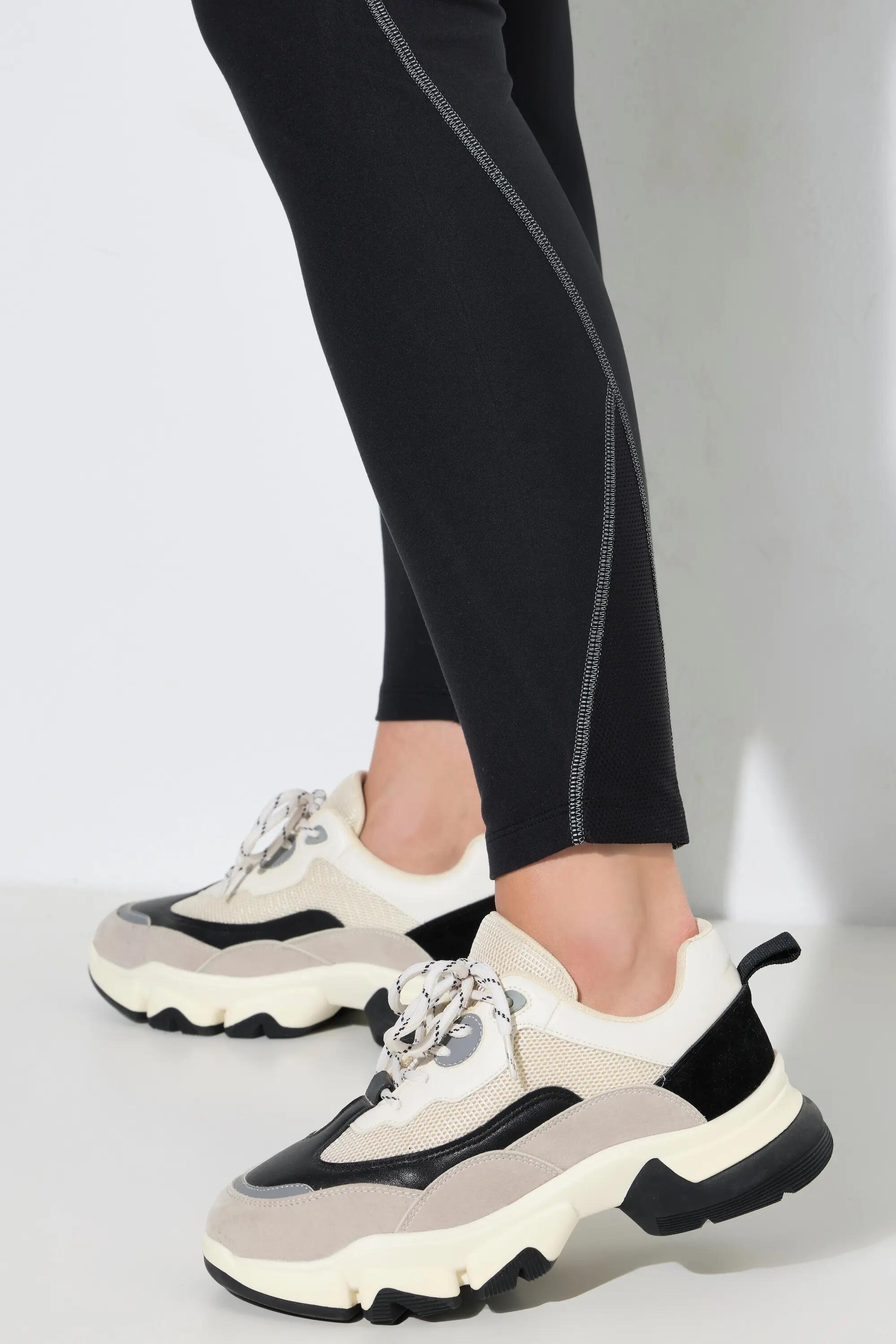 Dames Sportlegging reflecterende banden mesh zakken gerecycled 4/6