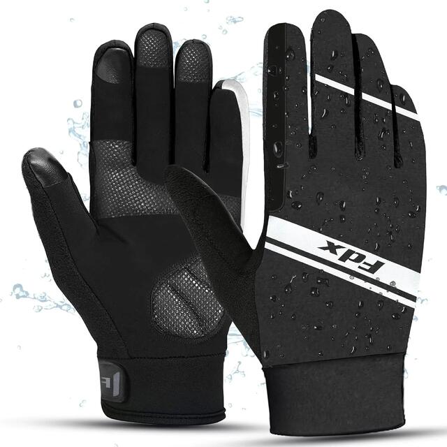 FDX Unisex Winter Cycling Gloves Thermal Waterproof Softshell Running Gloves