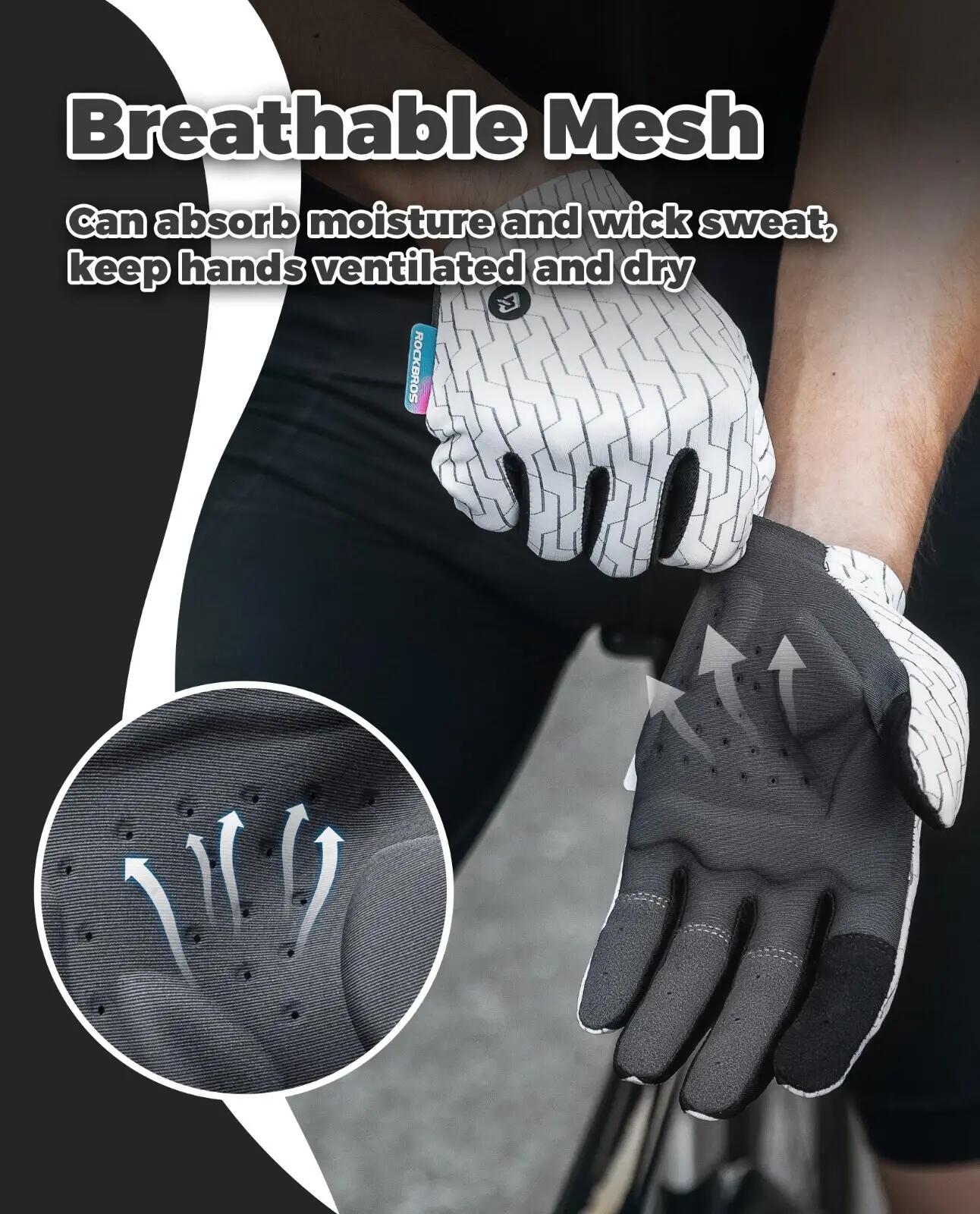 ROCKBROS Fahrradhandschuhe Dämpfung Vollfingerhandschuhe 4/6