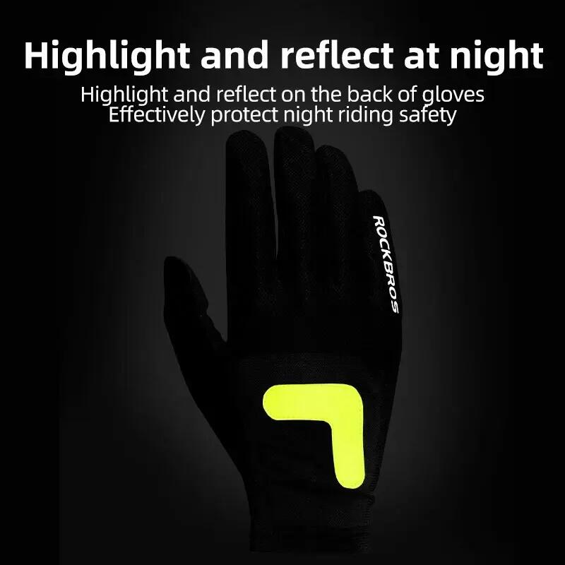 ROCKBROS Fahrradhandschuhe Winddicht Touchscreen 3/8