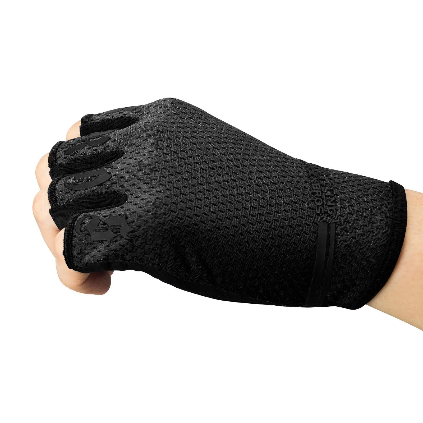 Fahrradhandschuhe Halbfinger atmungsaktiv – mit SBR-Dämpfung 2/8