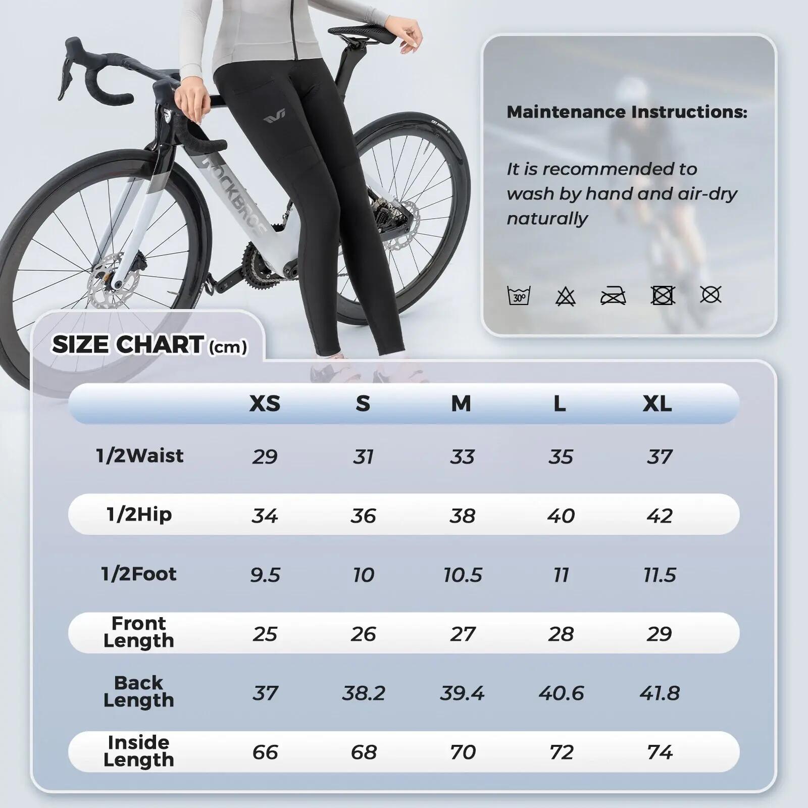 ROCKBROS TVI Damen Radhose Warmes Winddicht 7/7