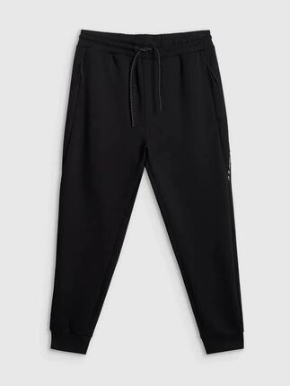 Spodnie treningowe joggery z technicznego materiału męskie czarne 4F Czarny XL