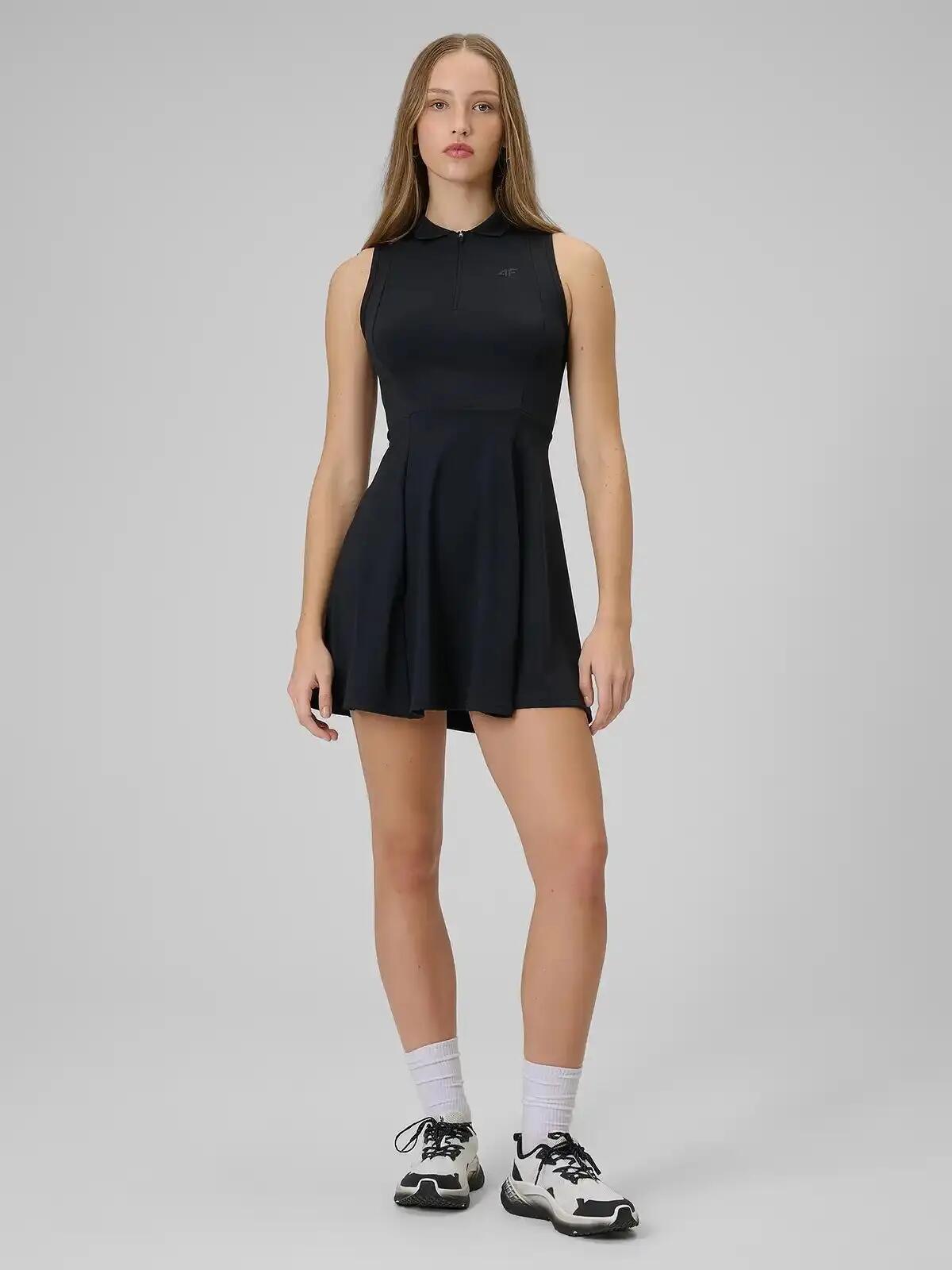 Sukienka sportowa damska czarna 4F Czarny XL 3/7