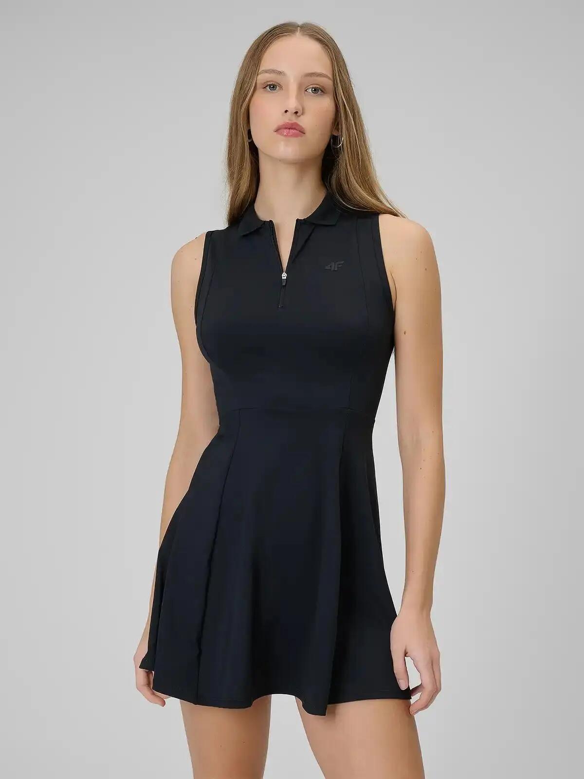 Sukienka sportowa damska czarna 4F Czarny XL 2/7