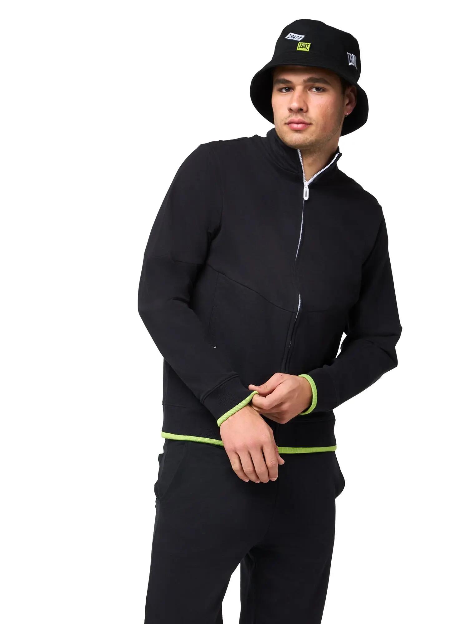 Tuta da uomo non felpata con zip e colletto non felpata Leone Active 2/6