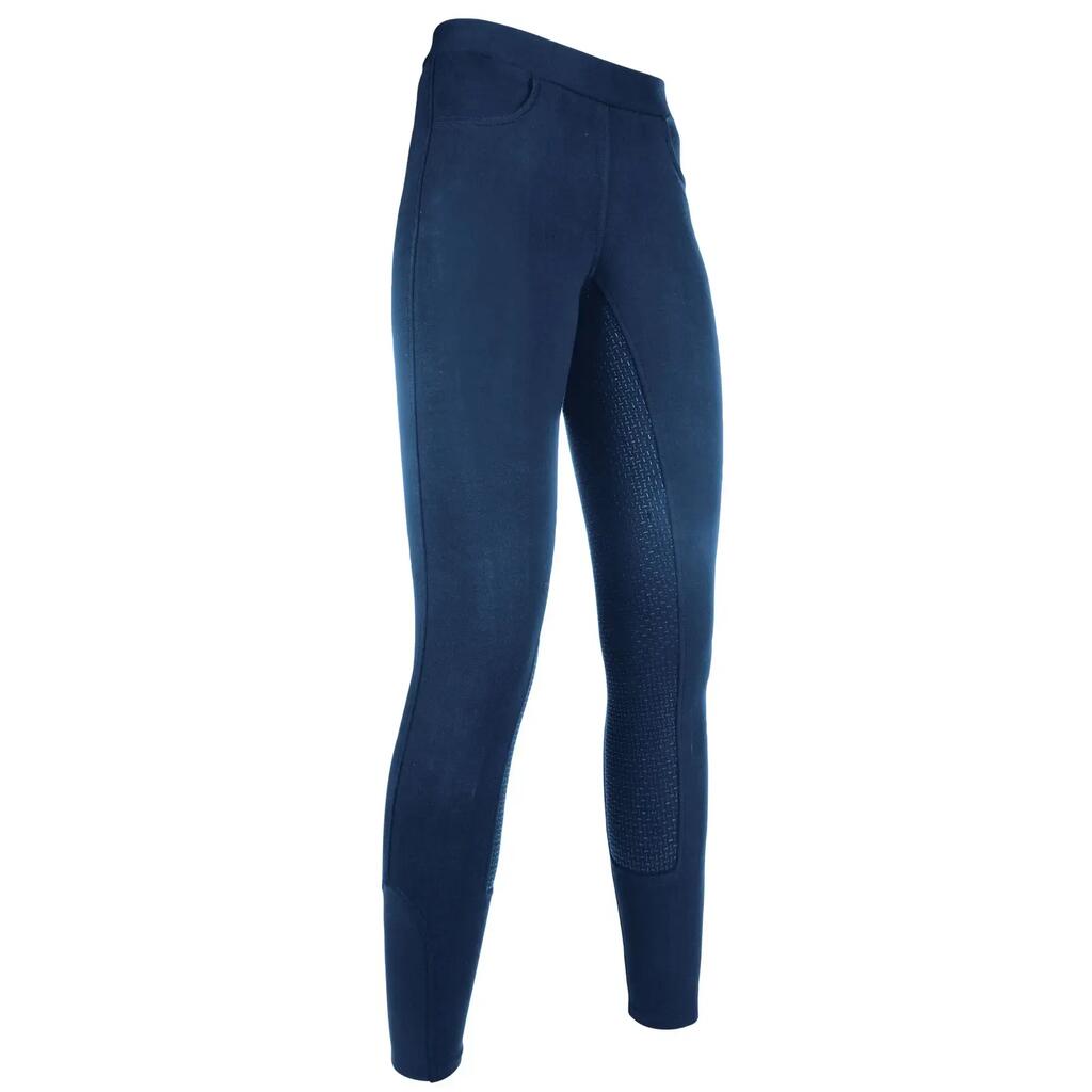 Girls' full grip riding leggings HKM Yvi