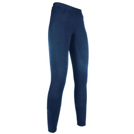 Dziewczęce legginsy jeździeckie z pełną przyczepnością HKM Yvi