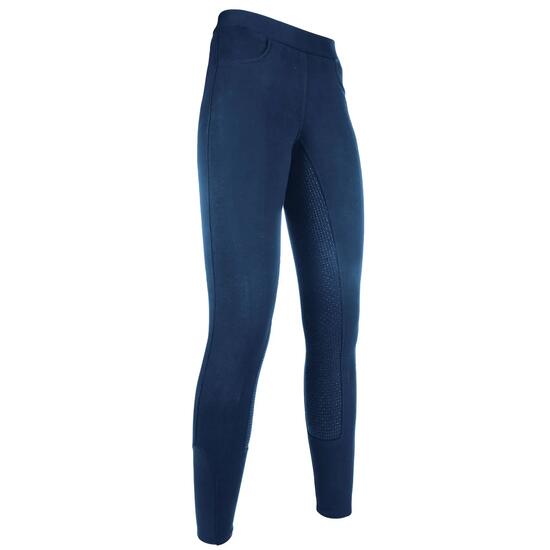 Dziewczęce legginsy jeździeckie z pełną przyczepnością HKM Yvi