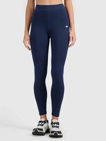 Legginsy treningowe bawełniane damskie szare 4F Szary XS