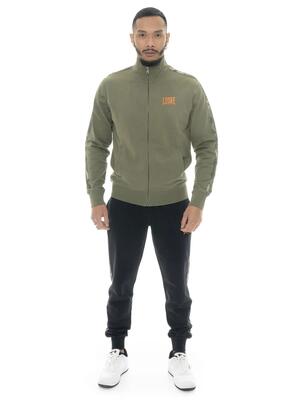 Tuta da uomo in cotone non garzato con colletto e zip Leone Military 1947