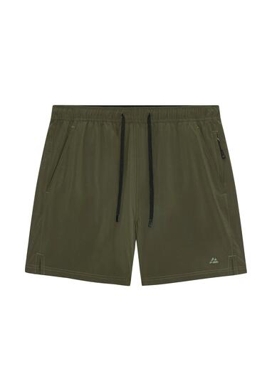 Short gym léger homme stretch 4 directions poche téléphone zippée polyester