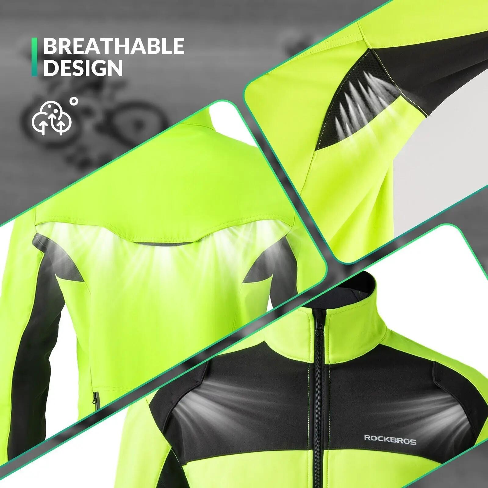 ROCKBROS Fahrradjacke Winter Warm Softshelljacke 4/7