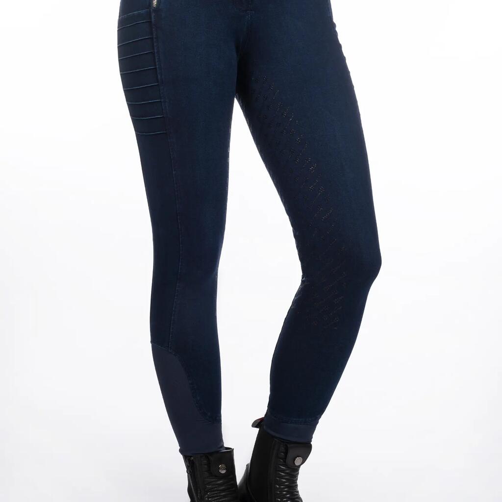 Full grip riding Trousers for women HKM Selection Aruba Denim