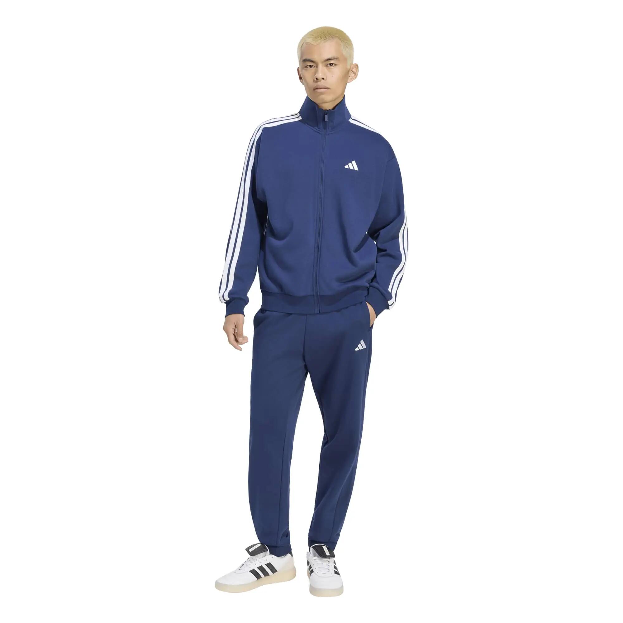 adidas Herren Trainingsanzug 3-Stripes Fleece Tracksuit 4/6