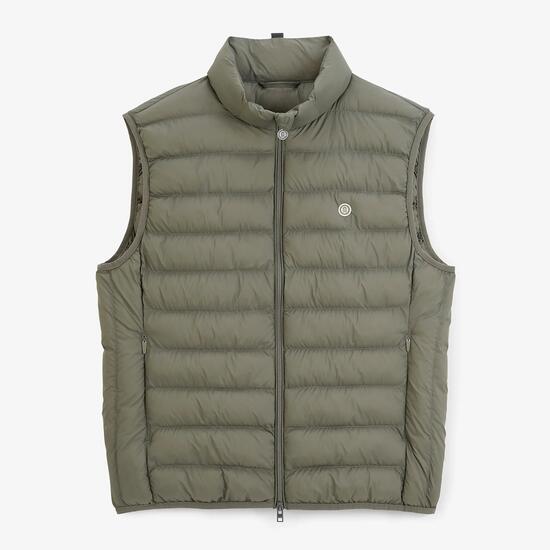 Doudoune sans manches marron taupe Piumino