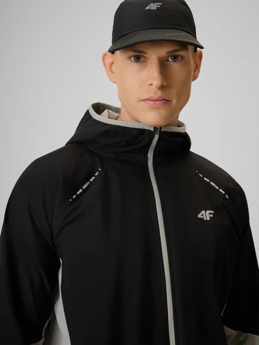 Bluza męska treningowa do biegania szybkoschnąca szara 4F Szary XL 3/4