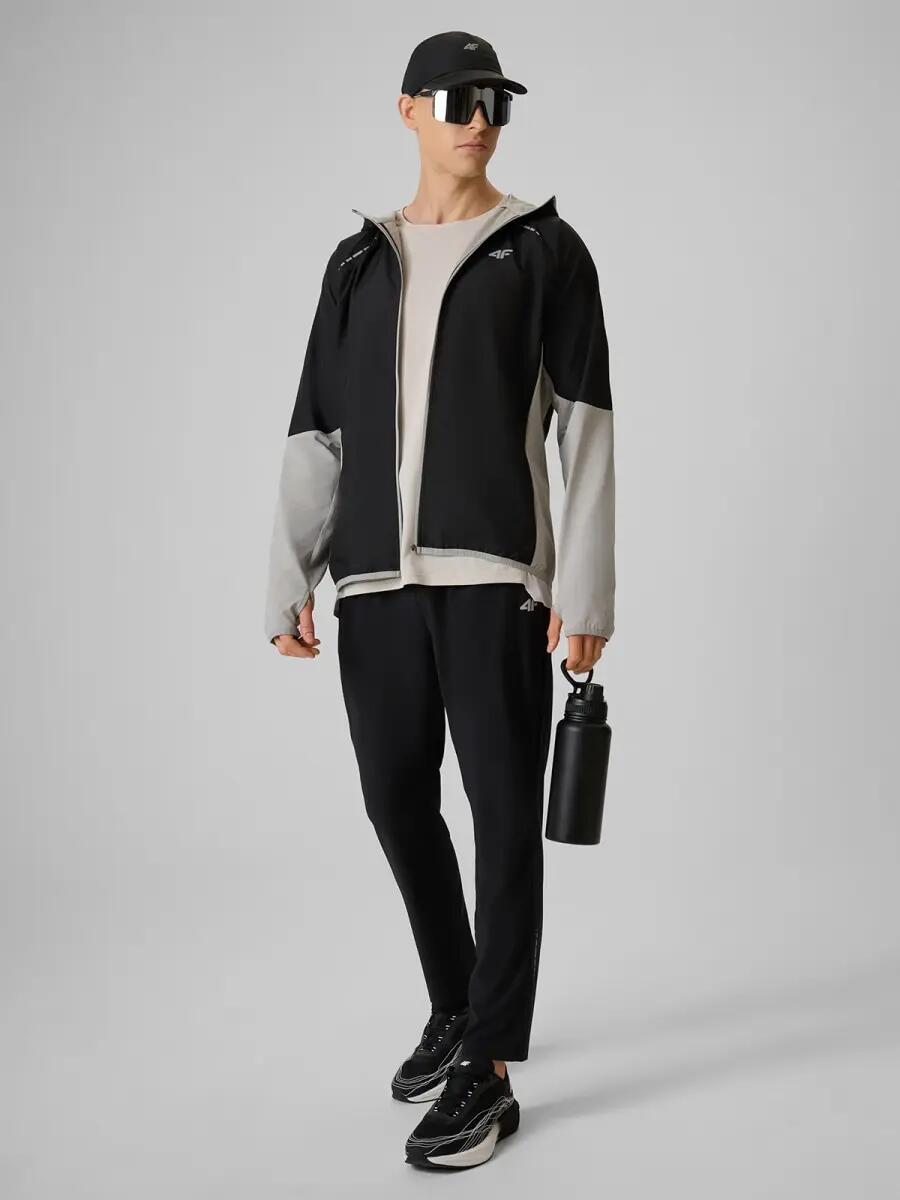 Bluza męska treningowa do biegania szybkoschnąca szara 4F Szary XL 2/4