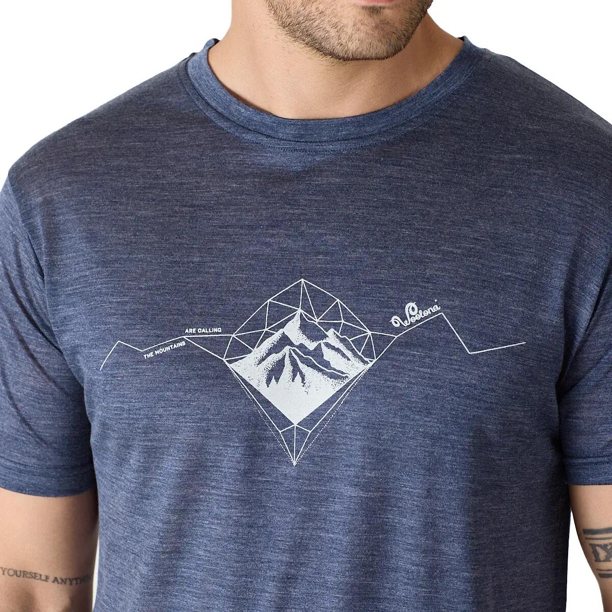 Terra  - T-shirt męski z Lyocellu i wełny merino - (135 g/m²) M, Granatowy 3/3