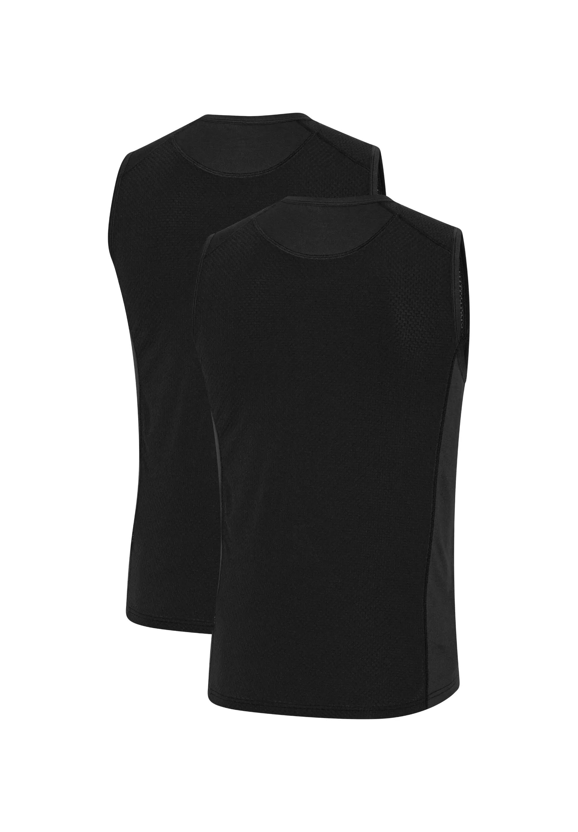 Herren Ärmelloses Mesh Rad-Unterhemd Zweite-Haut Recyceltes Polyester 2er-Pack 2/6