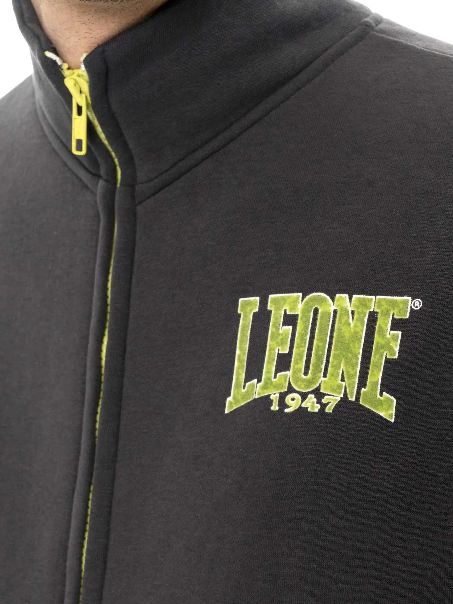 Felpa invernale uomo collo alto e zip, stampa flock Leone 1947 New Era 3/6