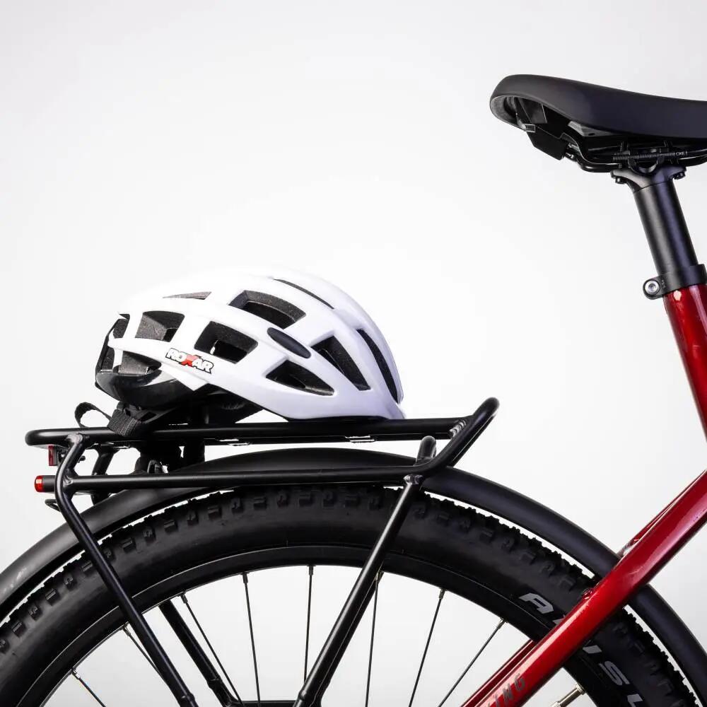 Kask rowerowy miejski / szosowy ROXAR STREET biały z wbudowaną lampką L 5/7
