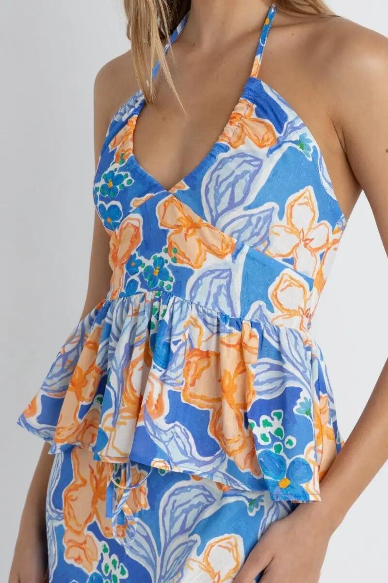 Paradise Floral Halter - Top Femme 2/4
