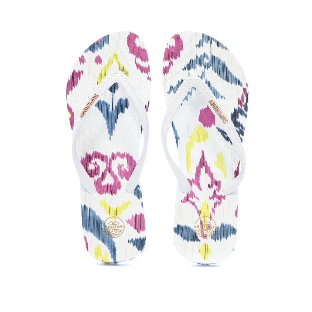 Chanclas Blancas Estampadas Superdry para Mujer 4/4
