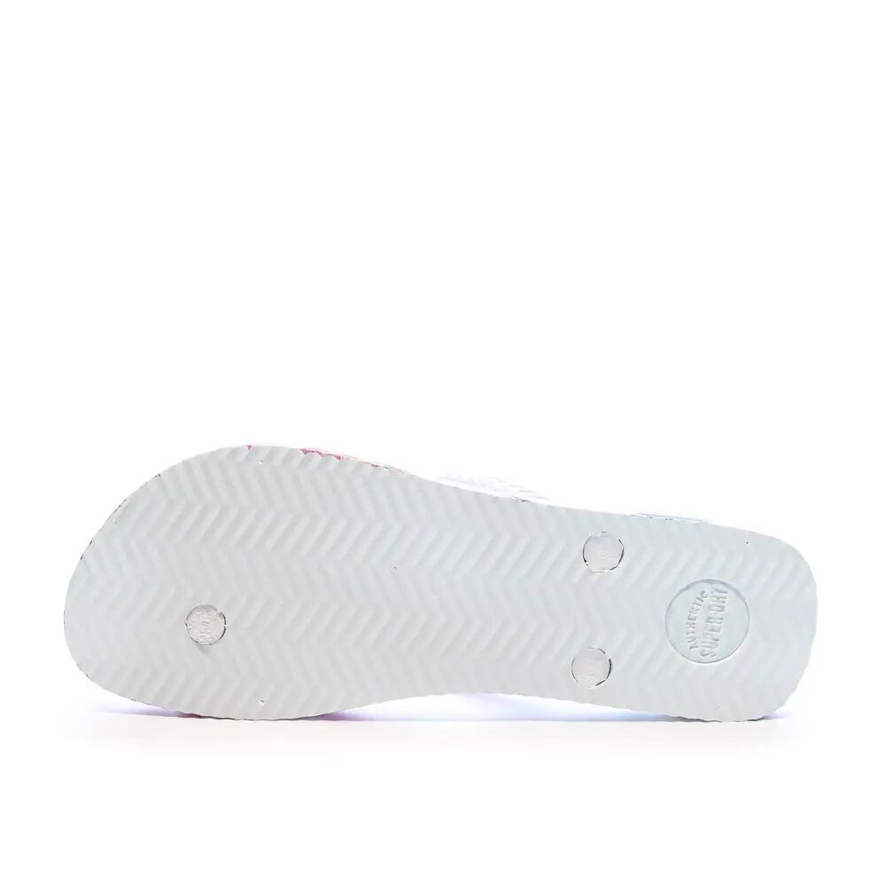 Chanclas Blancas Estampadas Superdry para Mujer 3/4