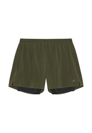 Herren 2-in-1 Laufshorts 4-Wege-Stretch Innenshorts Keine-Bounce-Taschen
