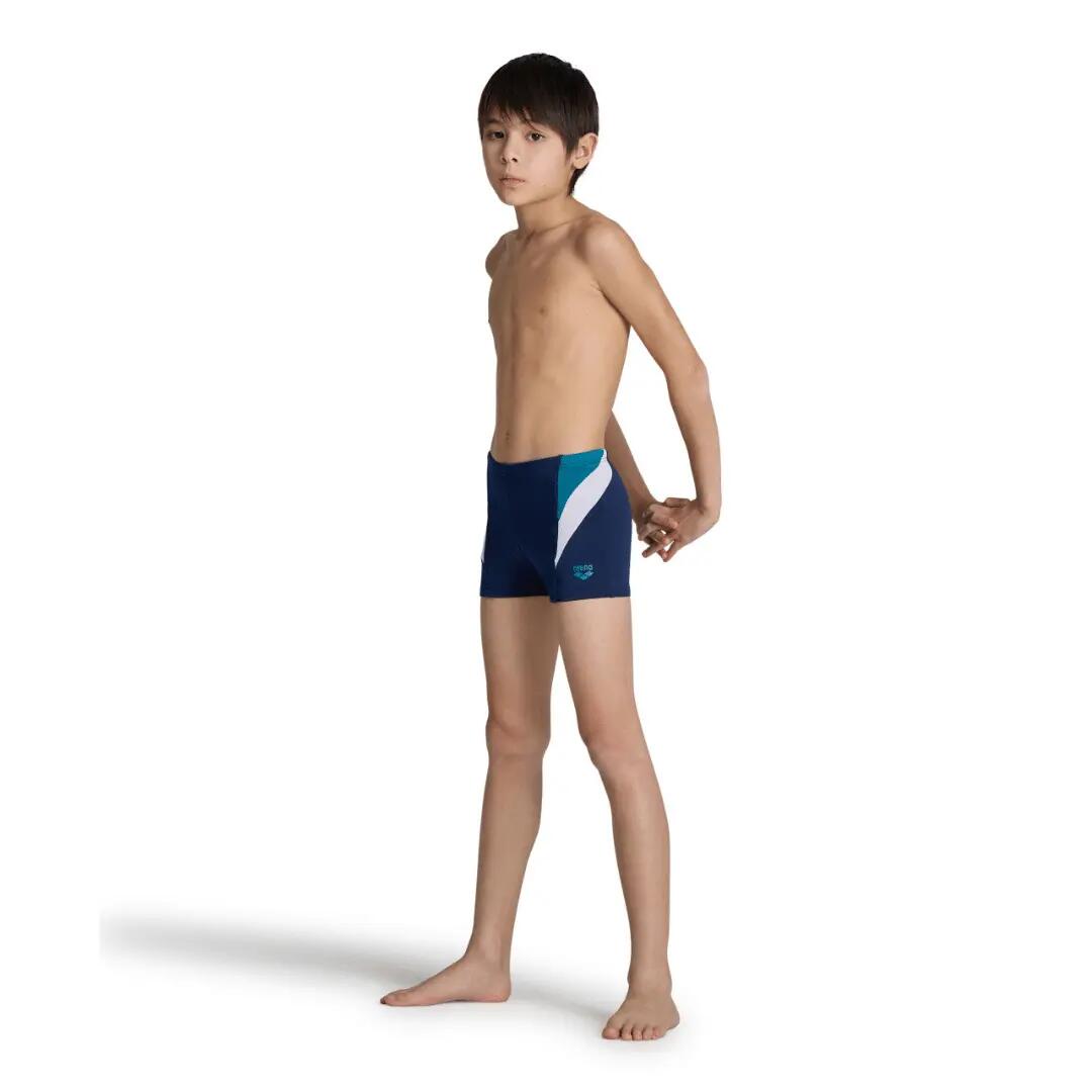 Short Ragazzi Arena Swim Short Panel Navy-Deep-Teal-Bianco 3/5