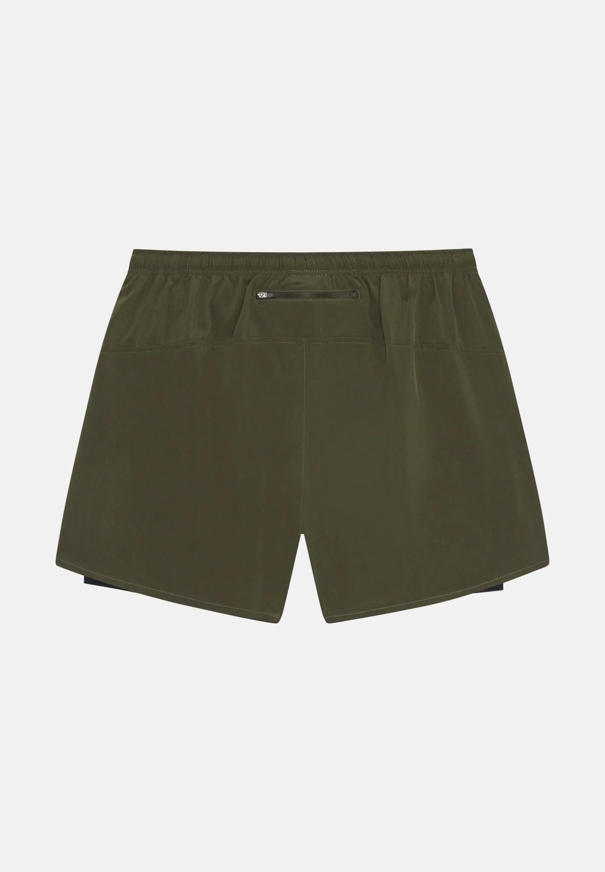 Pantalón corto 2 en 1 running hombre elástico 4 direcciones forro interior 2/5