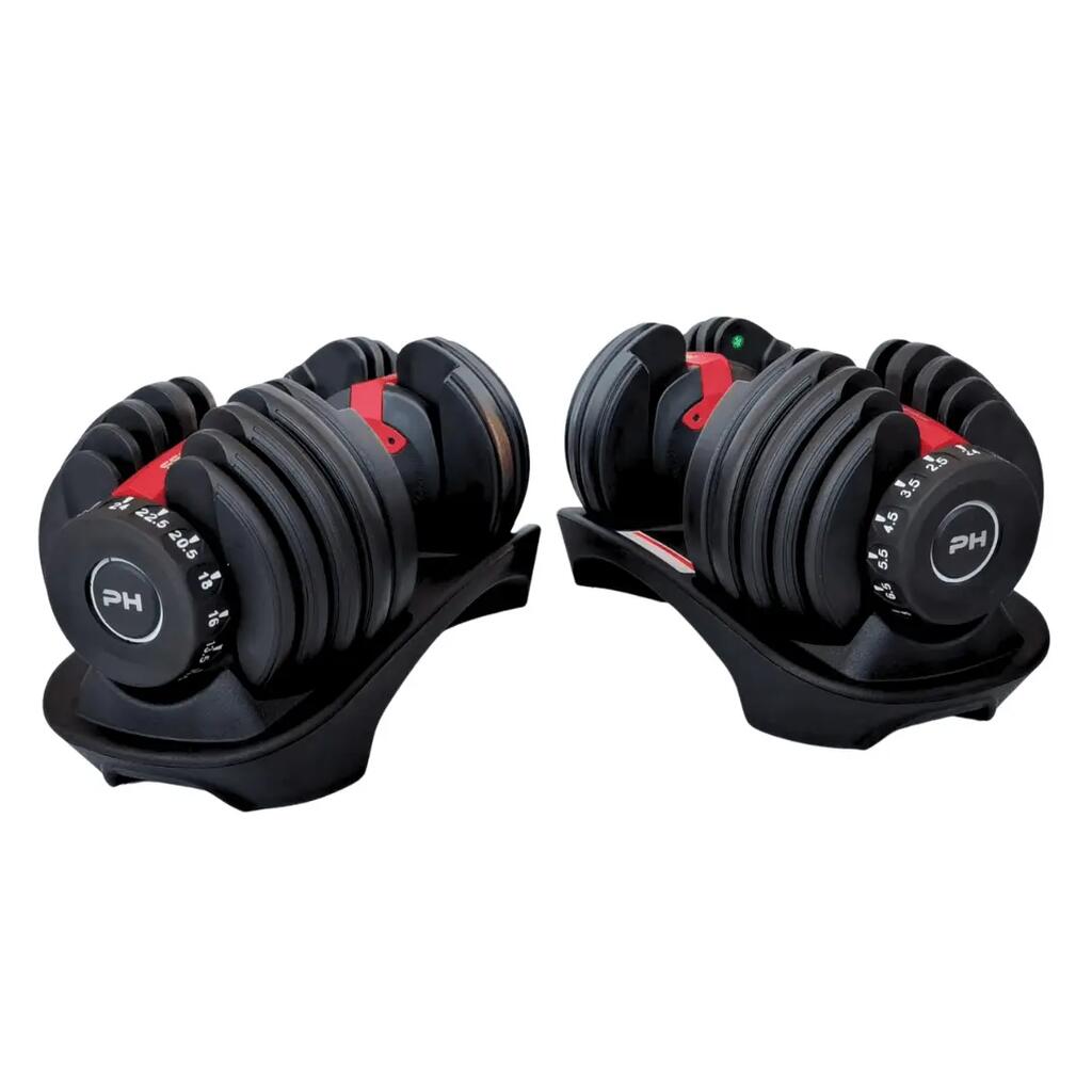 Smart adjustable dumbbells set 2 × 24 kg | PH Fitness