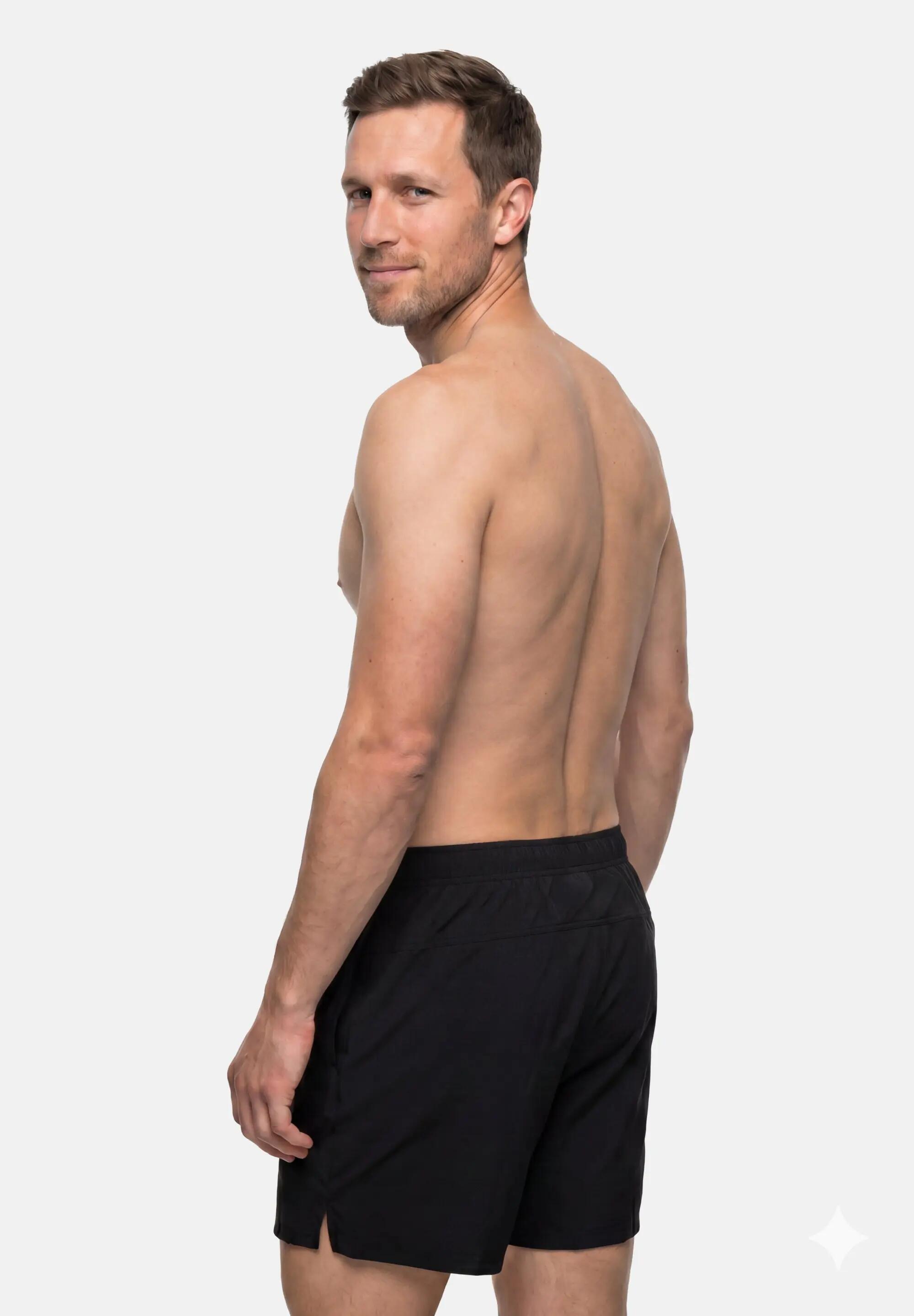 Short gym léger homme stretch 4 directions poche téléphone zippée polyester 4/5